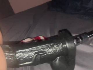 big dildo on fuck machine