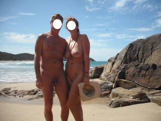 Us on our local nude beach