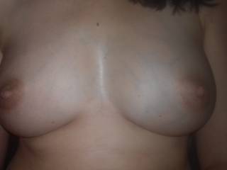 fun handjob jerking my man off over my breasts - love feeling him cum in my hands and then the hotness on my skin