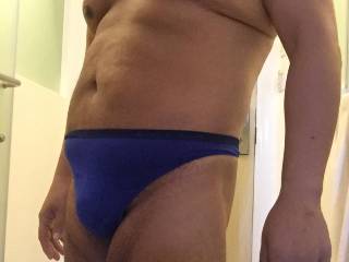 My hotel room blue thong