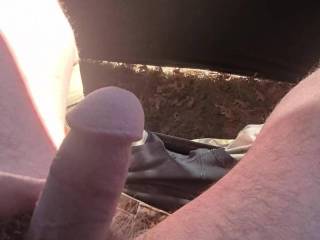 Got horny while hunting and had to film myself cumming for you.