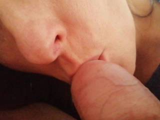 Magical foreskin suck and cum in mouth. She swallow.