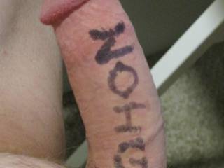 using my cock as a billboard