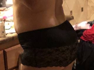 Wife getting dressed to go out