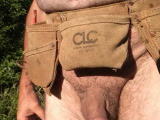 Doing a little construction work and my toolbelt kept pulling my pants down so I remedied that.