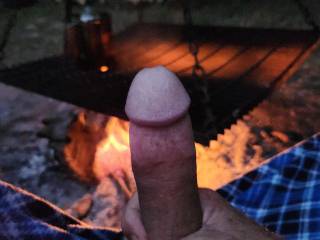 Stroking by the camp fire