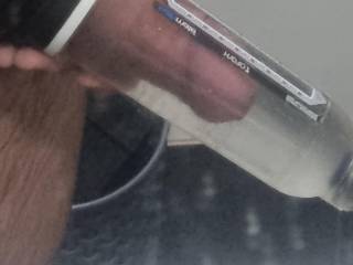 beginning a pump sesh, my cock loves being pumped up and stretched out