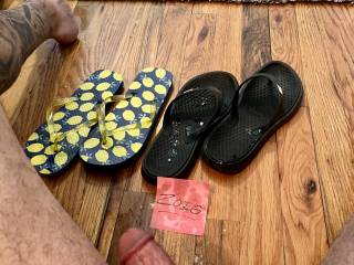 Vote. Cum on my lady’s flip flops