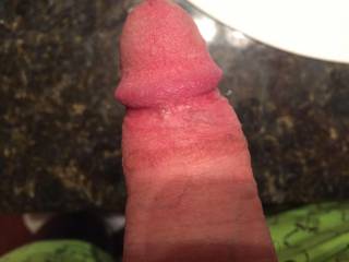 Close up of the dick from top