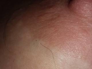 Wife\'s hairy nipple
