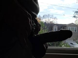 Maybe the neighbors would want to see my hard thick cock!