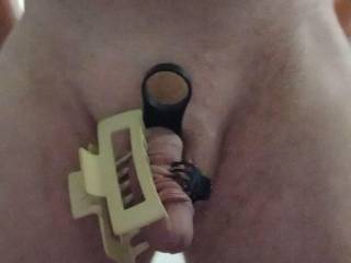 Hair Clips Clamping Deep Onto My Solid Hard Cock .....💦👅😜😛😋👍