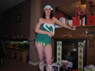 this is the set that got the 3rd most votes......its my sexy santa's little helper outfit hope you like the slow strip :-)