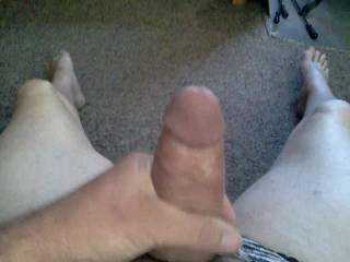 got so horny had to stroke off in wifes paties