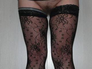 stockings and pussy...