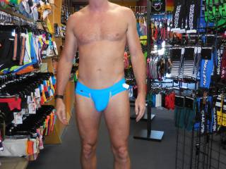 I was shopping for some sexy underwear at my new favorite shop in Vegas. The clerks, some shoppers and I had a great time as I tried on several different underwear. The clerks even took all the pictures!  

Have you ever done been nude in a store?