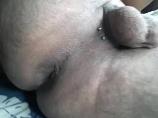 showing my hole n peircing
