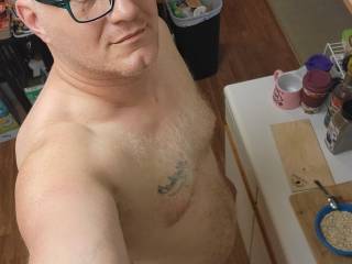 Making breakfast in my favorite outfit.