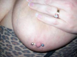 Mrs Daytonohfun's nipple ring...