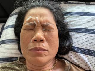 Facial with camo shirt on