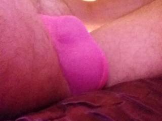 Mature cock in sheer undies. 😉