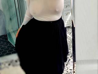 Guess I should wear a bra with this top. It\'s kind of inappropriate 🙄