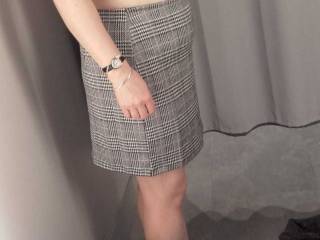 A side view of Sally in her new skirt... what do you think?