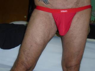 my NEW RED ERGOWEAR THONG!!! LOVe the fit!!