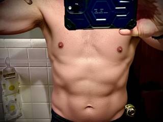 Right after a solid workout, trying to get back into shape