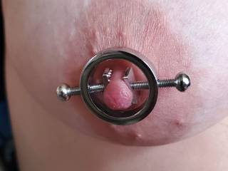 Just a little bit of nipple play with the wife's new clamps