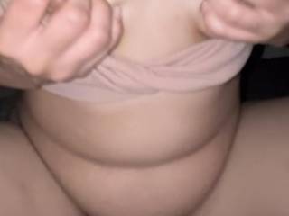 When he gets really deep in my pussy I just can’t resist not gripping my titties