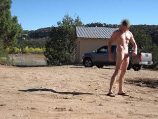 Quiet rest area in Utah. Fun naked road trip.