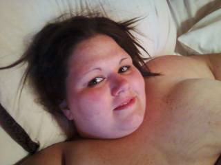 Baby girl being happy