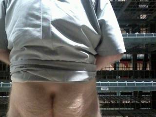 dropped pants at work took pic