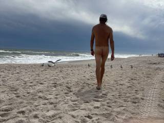 Walking along Playalinda Beach, FL