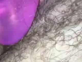 Using her toy getting her taste pussy wet