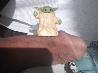 Baby Yoda going for a ride