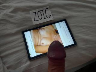 Wishing Gina was really licking the tip of my cock (tribute).