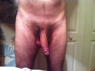 a quick pic of hubby getting is cock out