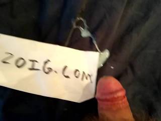 Jerking off after sucking my second cock of the day.