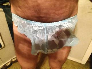 Wife got some new panties so I had to try them on.