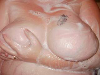gettin all soapy in the bath
any 1 want 2 wash my back /