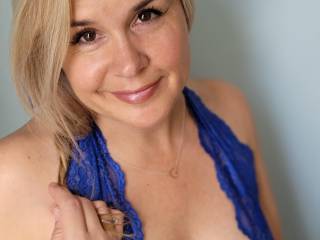 Blue lingerie for hubby bday
