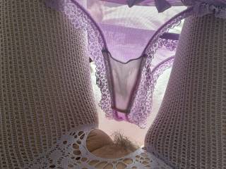 I like how the light shone through my panties and found this one sexy