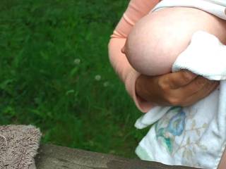 Getting a hard nipple thinking about the sperm soon to be splashed over it