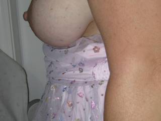 And now…a side angle show of my left tit!