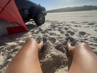 The sun feels great