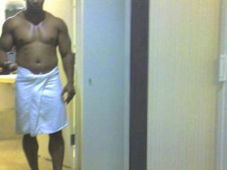after a shower want to see whats under the towel???