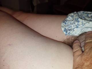 my wifes big soft hairy bush
