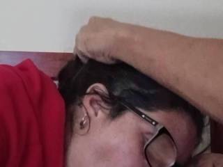 Sondra came over early today so I laid back and had her suck my cock again what are you guys think of her work